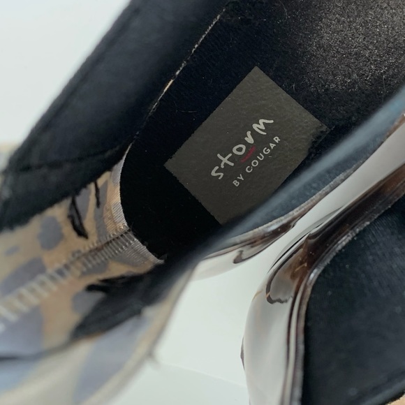 STORM BY COUGAR Leopard Print Rain Boots Ankle Rainboots Animal Print - Size 7 - Picture 2 of 8